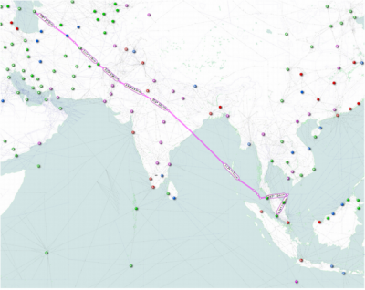 SIA68 route from skyvector.com